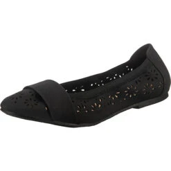 Flowered Ballerinas - Schwarz