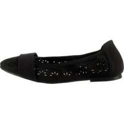 Flowered Ballerinas - Schwarz -Bestes Schuh Geschäft 16957131 03