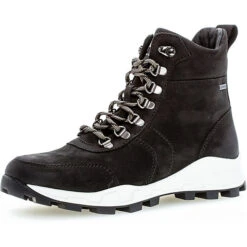 Pius Gabor Schnürstiefeletten Rauleder Schwarz Schnürstiefeletten - Schwarz