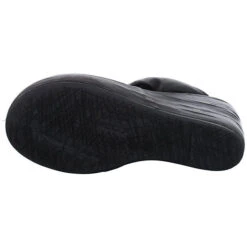 A.S.98 Damen Wedges Sandalen Arca Pantolette Fußbett Bequem Freizeit Glattleder Uni Wedge-Sneakers - Schwarz -Bestes Schuh Geschäft 24687932 03