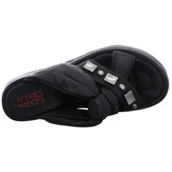 A.S.98 Damen Wedges Sandalen Arca Pantolette Fußbett Bequem Freizeit Glattleder Uni Wedge-Sneakers - Schwarz -Bestes Schuh Geschäft 24687932 06