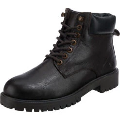 Casual Echtleder Boots Schnürstiefeletten