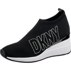 DKNY Pavi - Slip On Wedge Sneaker 70mm Slip-On-Sneaker - Schwarz