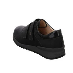 Finn Comfort Damen Slipper Schuhe Ivrea Klettschuh Freizeit Elegant Slip-Ons Lederkombination Uni Klassische Slipper - Schwarz -Bestes Schuh Geschäft 27115516 07