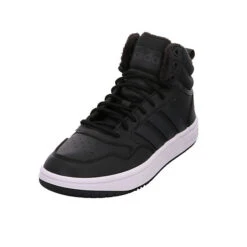 ADIDAS Damen Sneaker Schuhe Hoops 3.0 Mid WTR Sneaker Sport Halbschuhe Logoschriftzug Synthetikkombination Uni Sneakers High - Schwarz