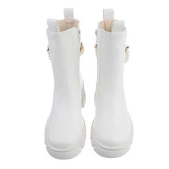 Western- & Bikerboots Reißverschluss, Blockabsatz, Perlen, Kette -Bestes Schuh Geschäft 29124302 04